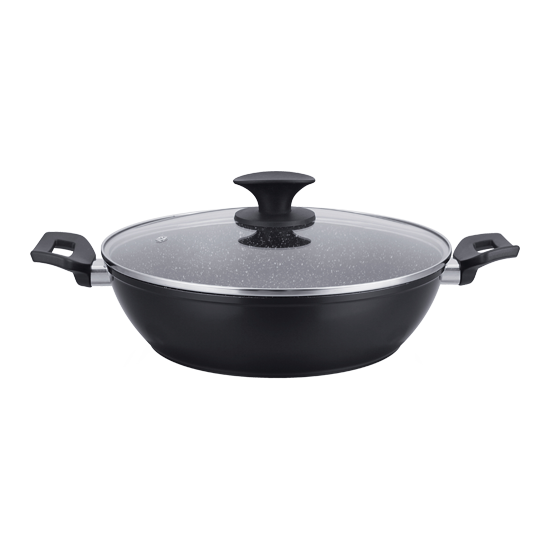 28cm Forged Aluminium Casserole With Lid 3.5lt
