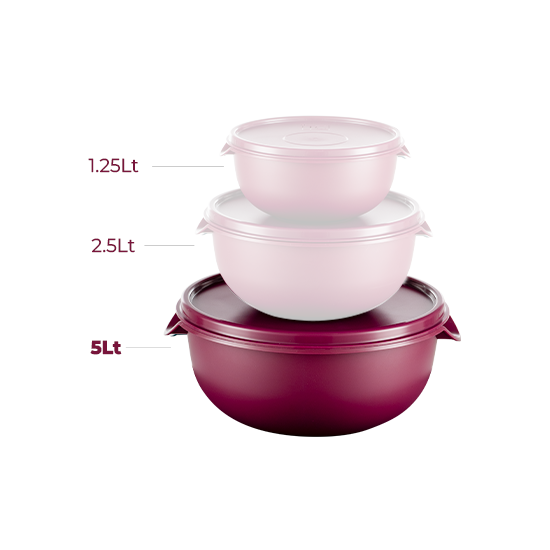 Bowl With Lid 5Lt - Cherry