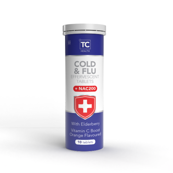Cold & Flu + NAC200 Effervescent Tablets - 10's
