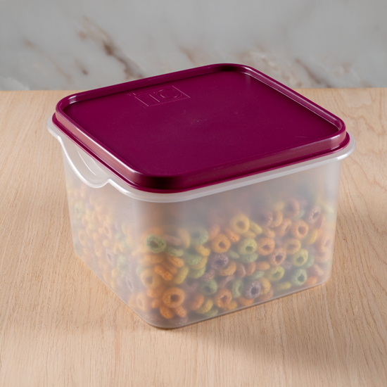 Easy Store Square With Lid 3Lt - Cherry