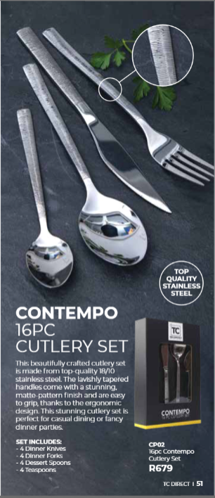 16pc Contempo Cutlery Set