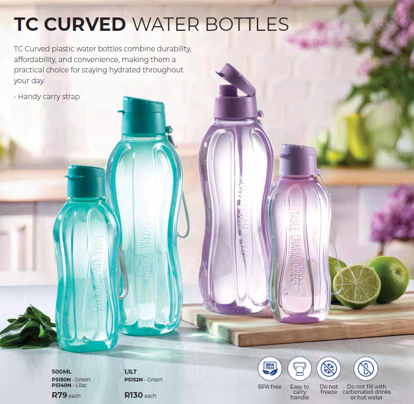 Curved Water Bottle 1.1Lt