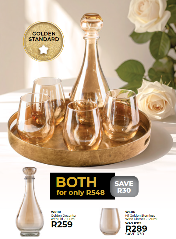 Golden Glassware