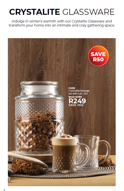 Crystalite Storage Jar with Lid - 3Lt