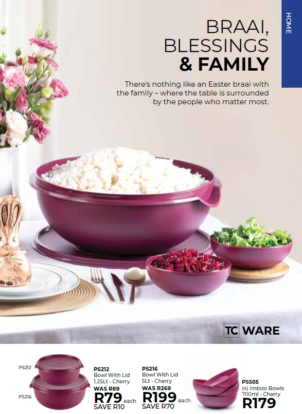 Bowls With Lid- Cherry