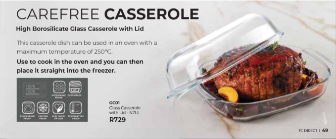Casserole With Lid - 5.7lt
