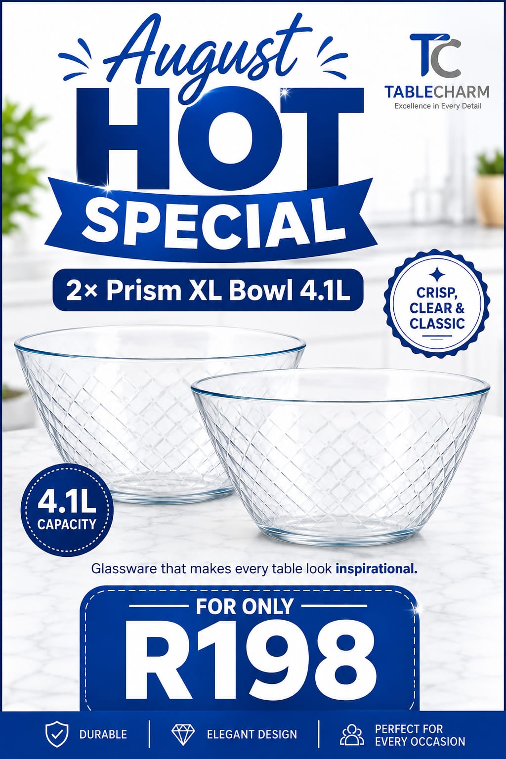August Hot Special: 2x Prism XL Bowl 4.1L