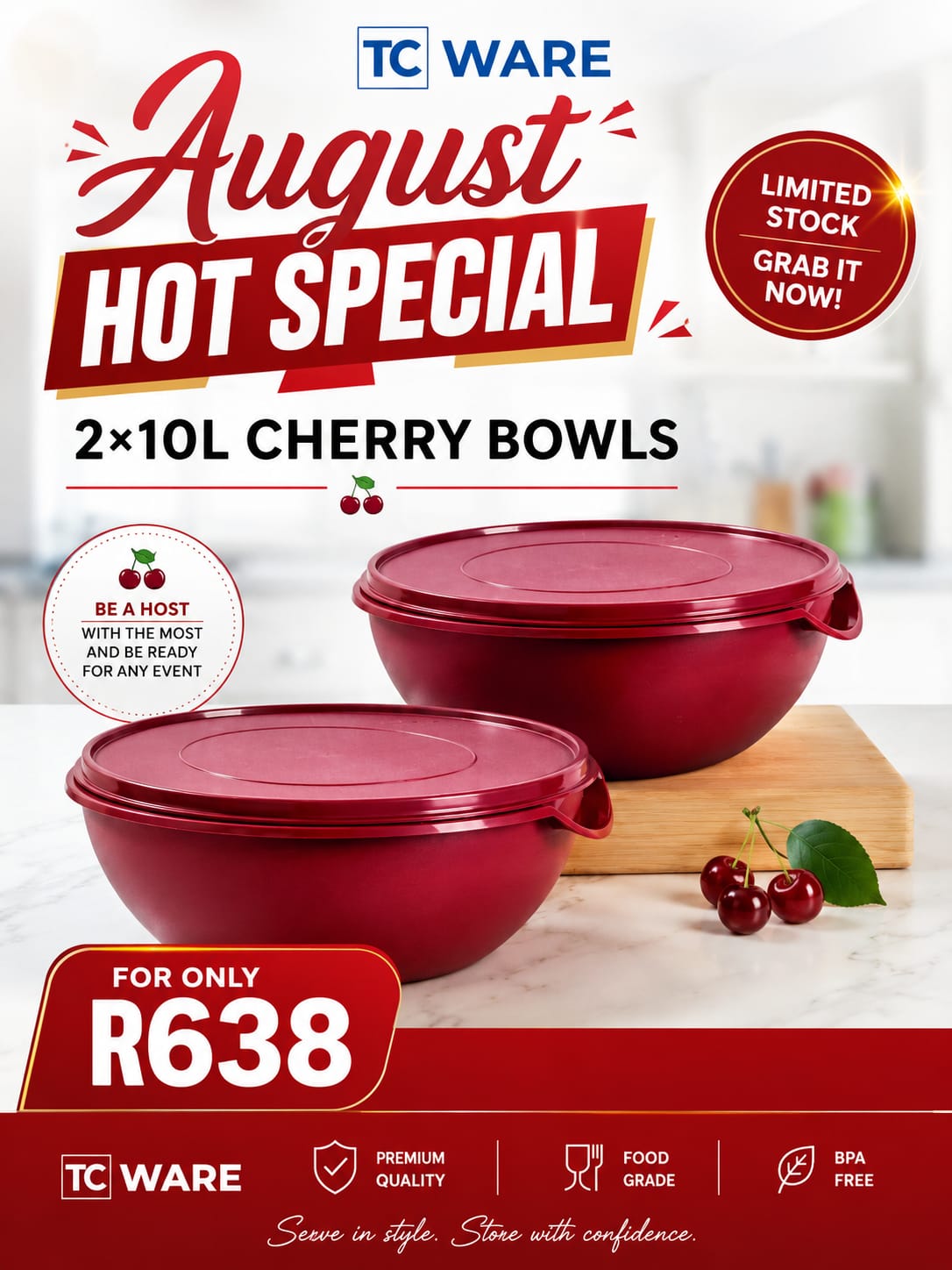 Hot August Special 2x 10L Bowls