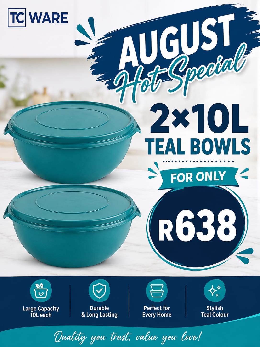 Hot August Special 2x 10L Bowls