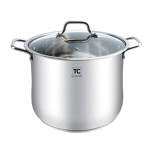 26cm Stainless Steel Stock Pot - 11lt