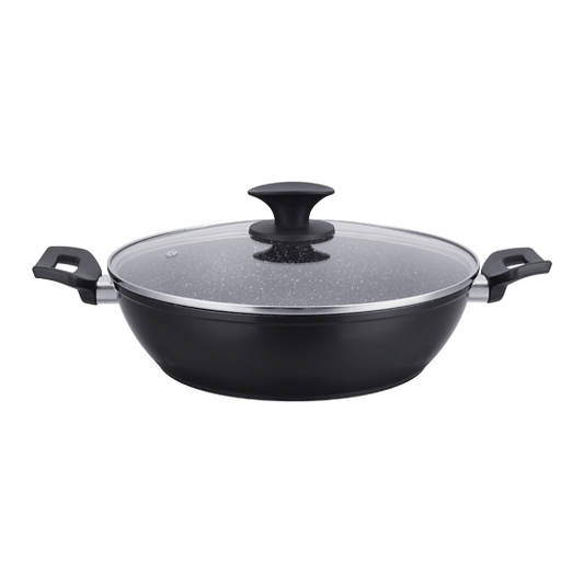 28cm Forged Aluminium Casserole With Lid 3.5lt