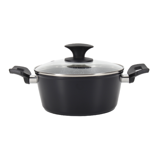 20cm Forged Aluminium Casserole With Lid 2.4Lt