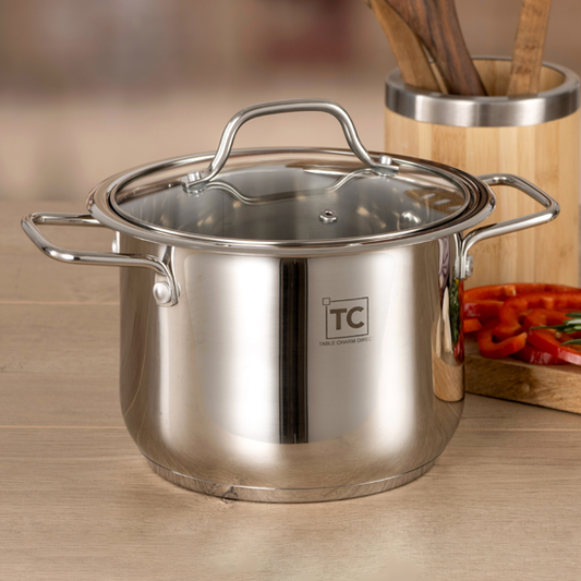 18cm Stainless Steel Stock Pot - 3.6lt