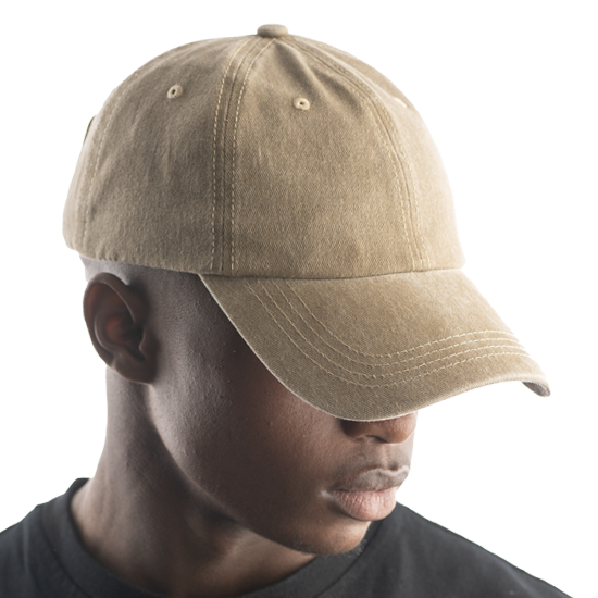 Berlin Men's Washed Peak Cap - Beige