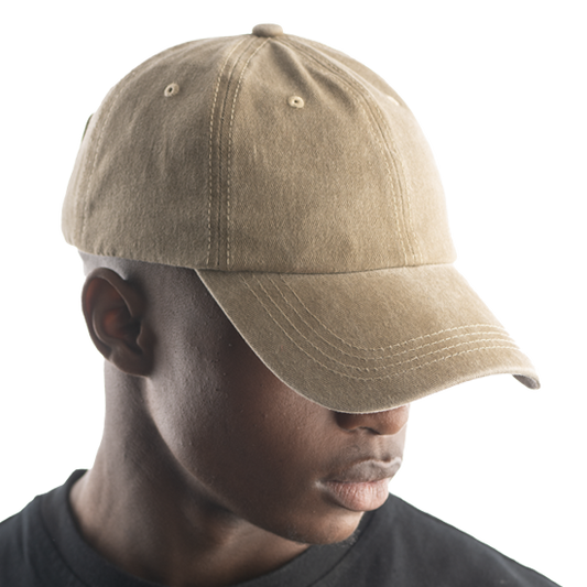 Berlin Men's Washed Peak Cap - Beige