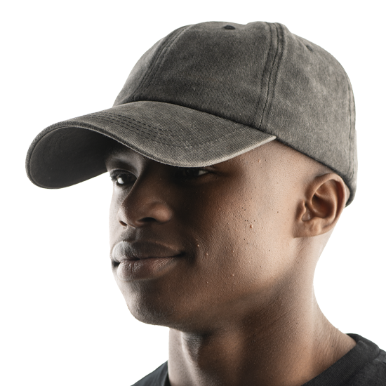 Berlin Men's Washed Peak Cap - Black