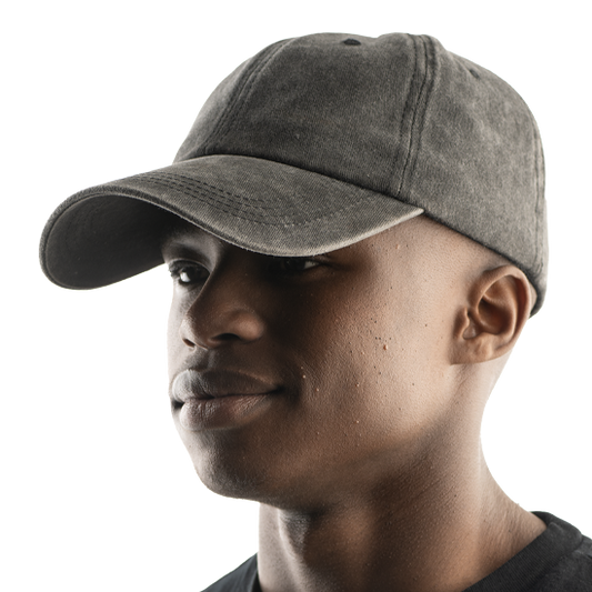 Berlin Men's Washed Peak Cap - Black