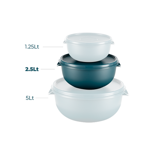 Bowl With Lid 2.5Lt - Teal