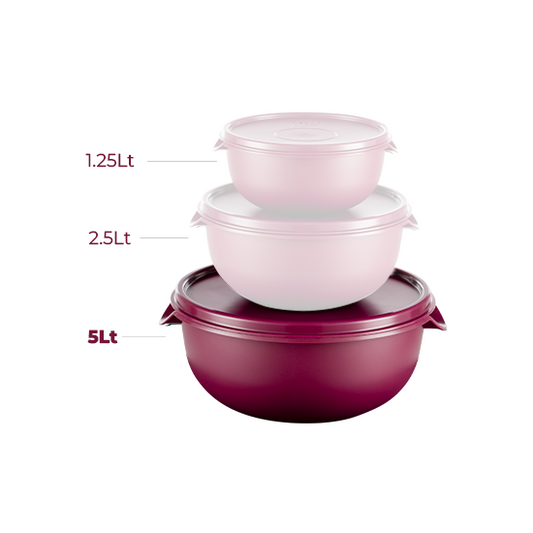 Bowl With Lid 5Lt - Cherry