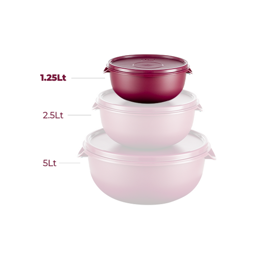 Bowl With Lid 1.25Lt - Cherry