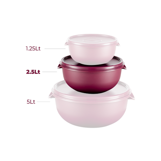 Bowl With Lid 2.5Lt - Cherry