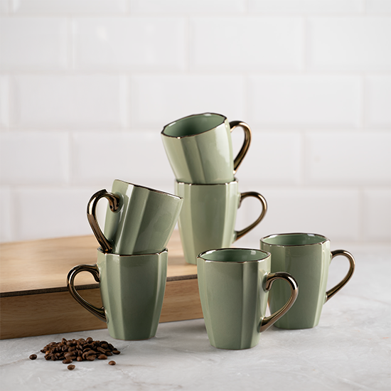 (6) Naples Coffee Mugs - 380ml