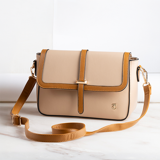 Tracey Crossbody - Cream & Tan