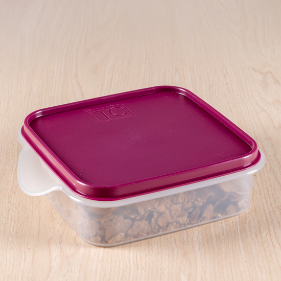 Easy Store Square With Lid 1.5Lt - Cherry