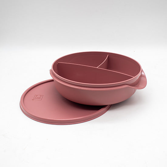 3 Division Bowl with Lid 1Lt - Coral