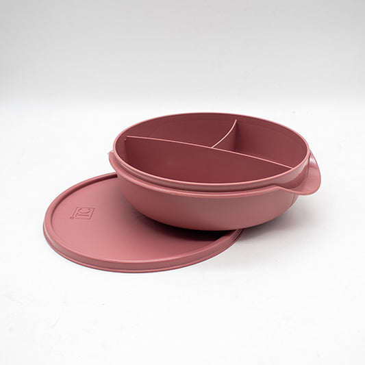 3 Division Bowl with Lid 1Lt - Coral