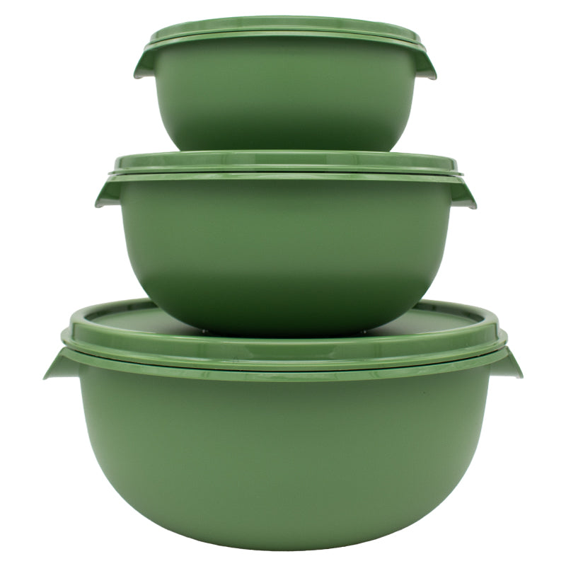 3pc Bowl Set & Lids - (1.25,2.5,5Lt)