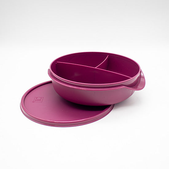 Round Divided Luncher 1Lt - Cherry