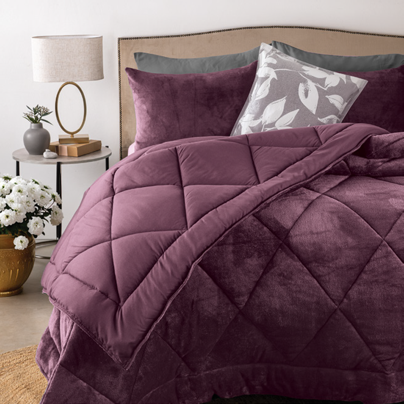 Sophia Comforter Set 3pc - Plum