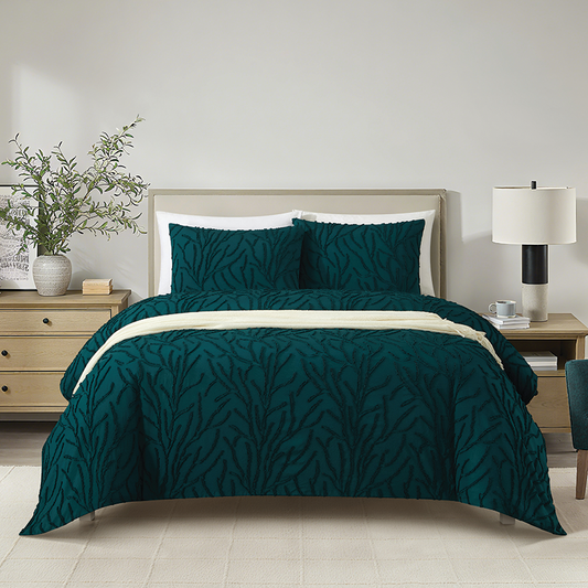 Asha Duvet Cover 3pc Set - Teal