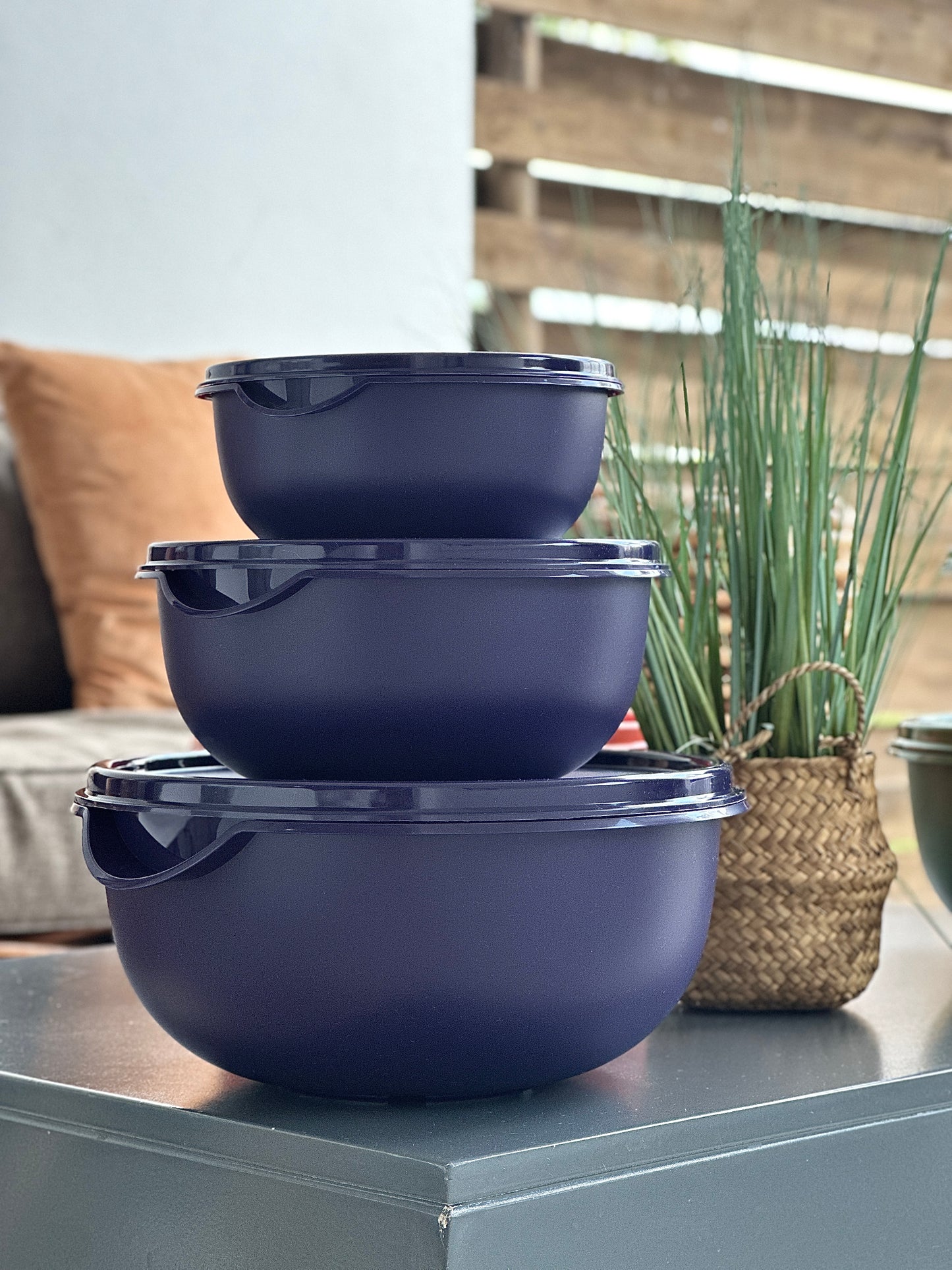3pc Bowl Set & Lids - (1.25,2.5,5Lt)