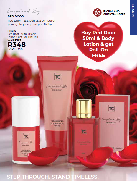 Red Door Set- 50ml +Body Lotion & get Roll-On FREE