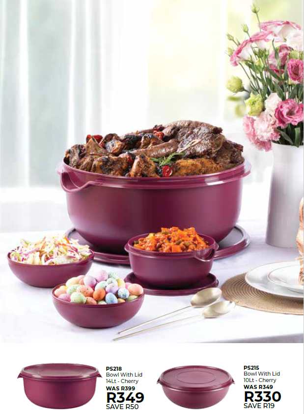 Bowls With Lid- Cherry