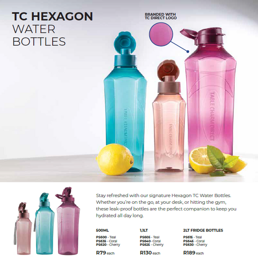 Hexagon water Bottle 500ml
