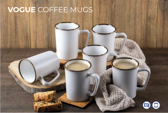 (6) Vogue Mugs- 380ml