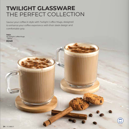 (6) Twilight Coffee Mugs - 360ml
