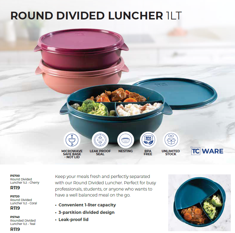 ROUND DIVIDED LUNCHER 1LT