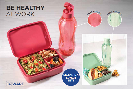 Divided Lunch Box 1.2 Lt & Water Bottle 1.1 Lt