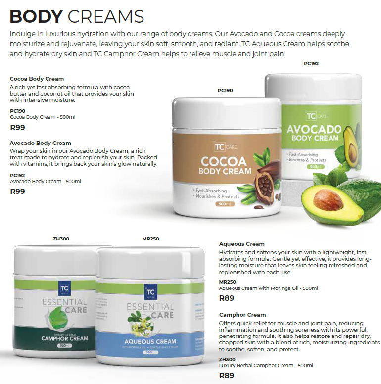 BODY CREAMS