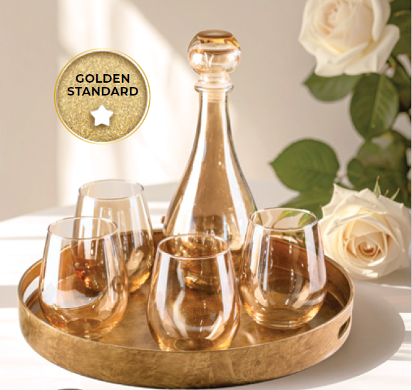 Golden Glassware