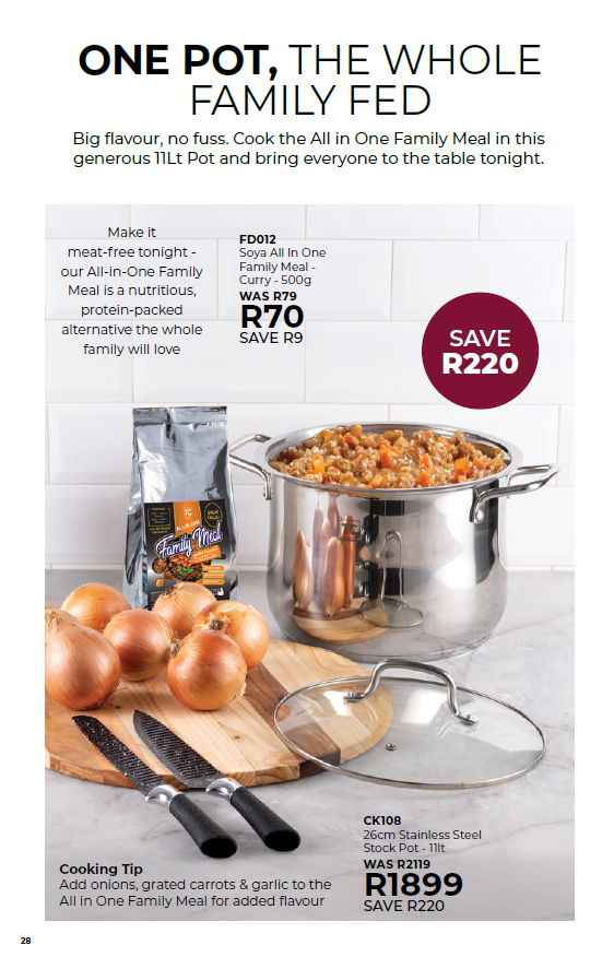 ONE POT, THE WHOLE FAMILY FED