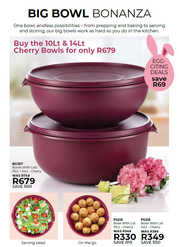 Bowls With Lid- Cherry