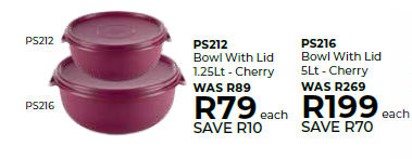 Bowls With Lid- Cherry