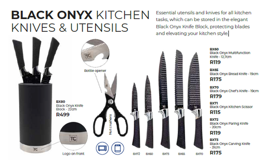 Black ONYX KITCHEN KNIVES