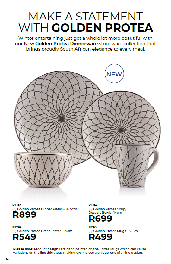 Golden Protea Dinnerware