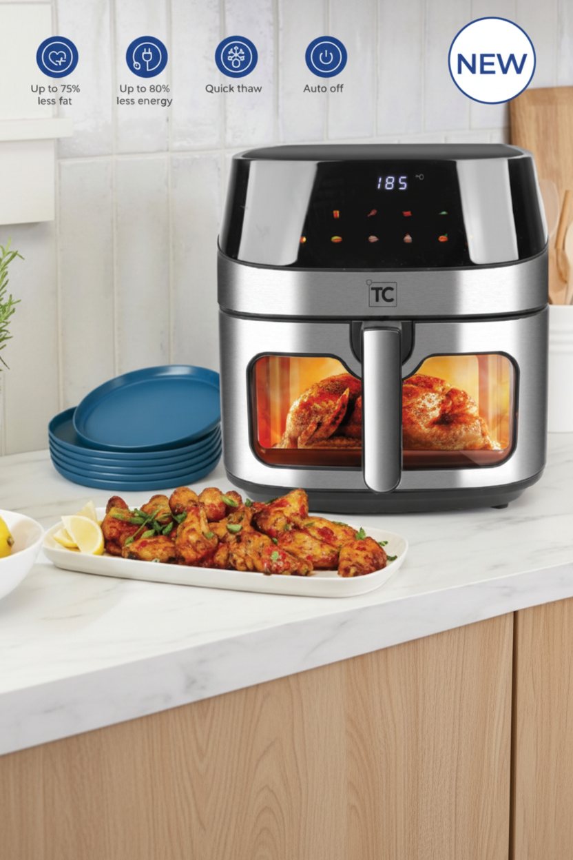 XL Air Fryer 8Lt - Black